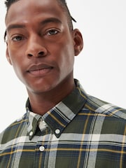 Barbour® Green Shieldton Tailored 100% Cotton Checked Shirt - Image 2 of 7