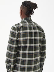 Barbour® Green Shieldton Tailored 100% Cotton Checked Shirt - Image 3 of 7