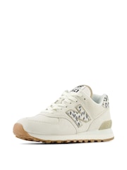 New Balance Cream/Black Womens 574 Trainers - Image 4 of 6