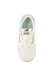New Balance Cream/Black Womens 574 Trainers - Image 5 of 6