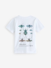White Beetles Natural History Museum Short Sleeve 100% Cotton T-Shirt (3-16yrs) - Image 2 of 4