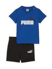 Puma Blue Minicats T-Shirt and Shorts Baby Set - Image 1 of 2
