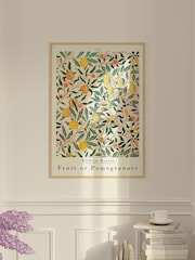 Green William Morris Pomegranate Framed Wall Art - Image 1 of 2