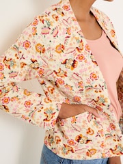 FatFace Ivory Historical Floral Quilted Jersey Jacket - Image 4 of 5