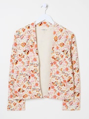 FatFace Ivory Historical Floral Quilted Jersey Jacket - Image 5 of 5