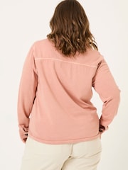 FatFace Jess Nude Pink Popover Jersey Shirt - Image 5 of 8