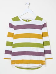 FatFace Natalie Ivory 3/4 Sleeve 100% Cotton Top - Image 6 of 6