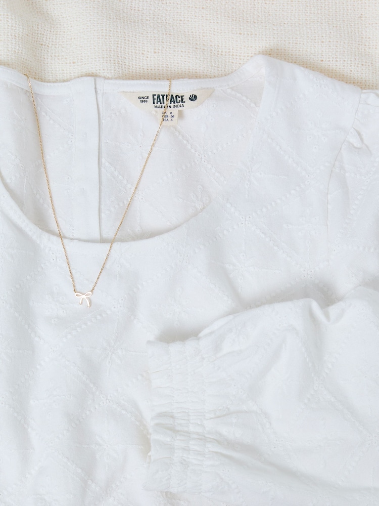FatFace Polly White Broderie Top - Image 1 of 11 FatFace Polly White Broderie Top - Image 1 of 11