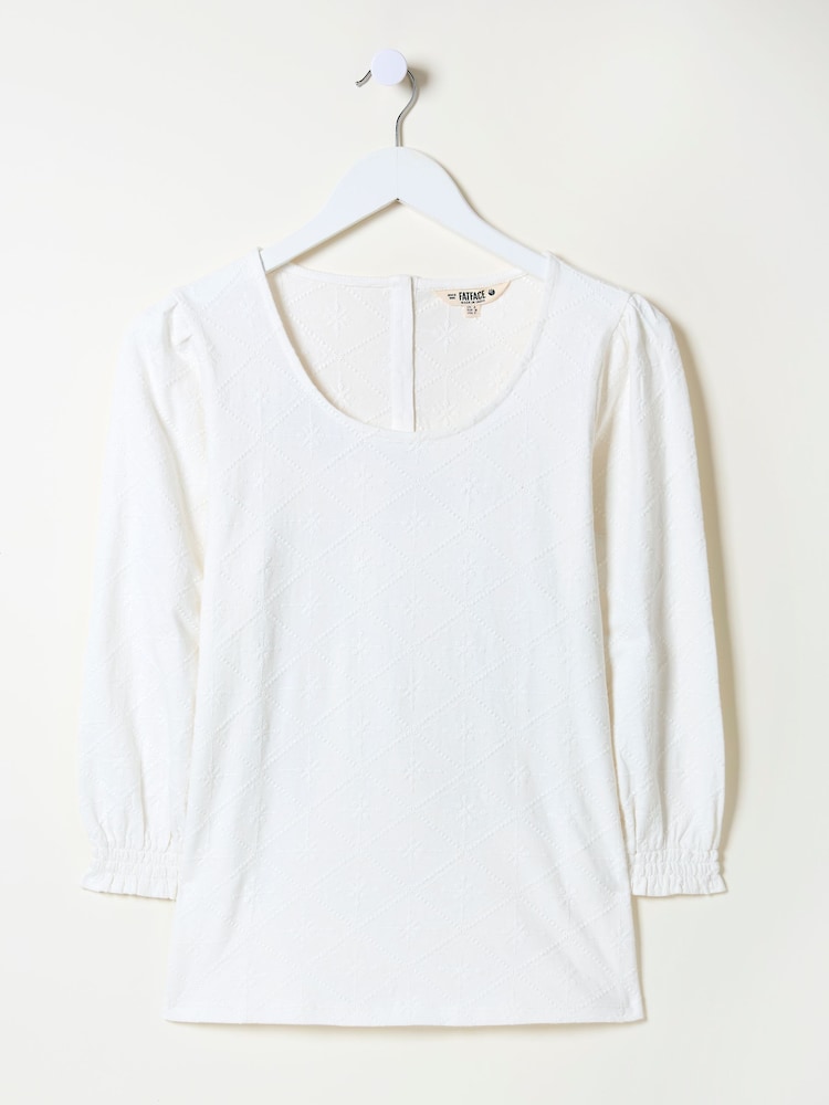 FatFace Polly White Broderie Top - Image 10 of 11