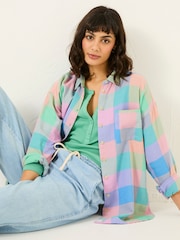FatFace Reese Jade Green Ribbed Henley Top - Image 3 of 9