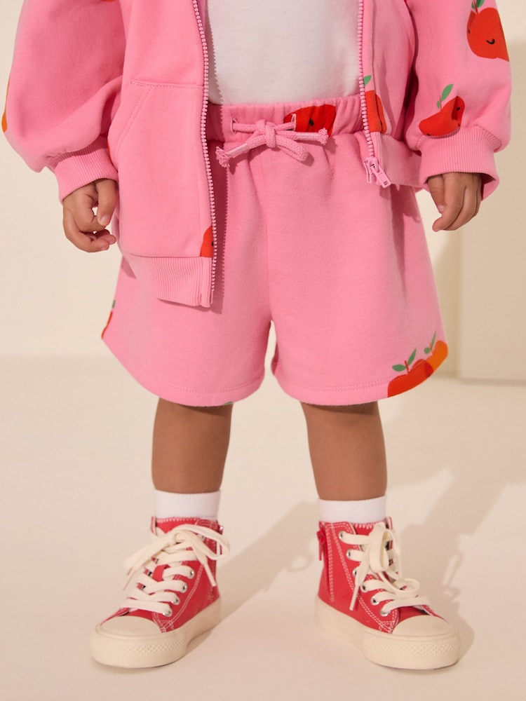 Pink Apple Print Shorts (3mths-7yrs) - Image 1 of 8