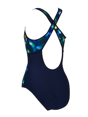Zoggs Blue Purity Hi Cross X  Back Swimsuit - Image 6 of 6