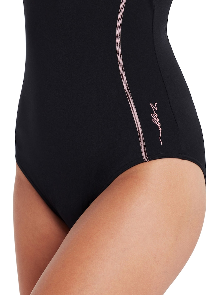 Zoggs Ankor Clipback Black Swimsuit - Image 3 of 6