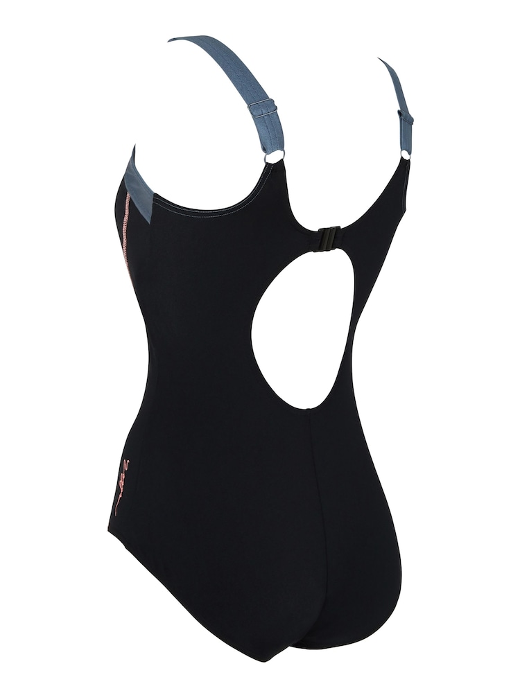 Zoggs Ankor Clipback Black Swimsuit - Image 6 of 6