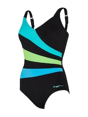 Zoggs Wrap Panel Classic Back Black Swimsuit - Image 6 of 7
