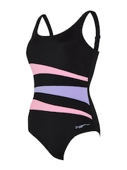 Zoggs Sumatra Adjustable Scoopback Tummy Control Black Swimsuit - Image 5 of 6