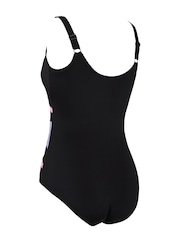 Zoggs Sumatra Adjustable Scoopback Tummy Control Black Swimsuit - Image 6 of 6