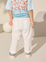 White Linen Blend Trousers (3mths-7yrs) - Image 2 of 7