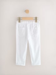 White Linen Blend Trousers (3mths-7yrs) - Image 5 of 7