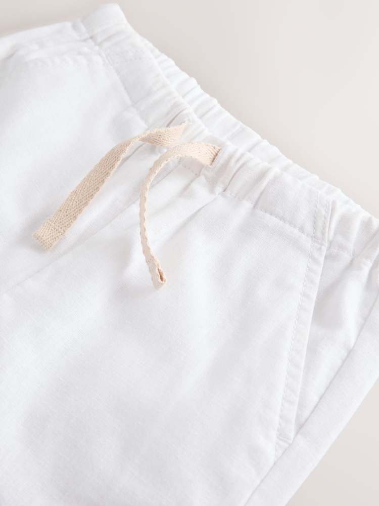 White Linen Blend Trousers (3mths-7yrs) - Image 7 of 7