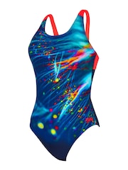 Zoggs Blue Orbital Speedback Swimsuit - Image 6 of 7