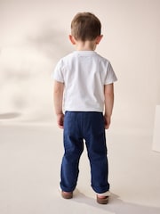 Navy Blue Linen Blend Trousers (3mths-7yrs) - Image 2 of 7