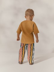 Multi Printed Wide Leg Linen Blend Pull On Trousers (3mths-7yrs) - Image 3 of 9