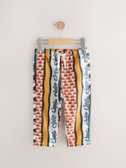 Multi Printed Wide Leg Linen Blend Pull On Trousers (3mths-7yrs) - Image 5 of 9