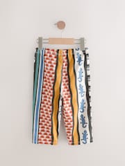Multi Printed Wide Leg Linen Blend Pull On Trousers (3mths-7yrs) - Image 6 of 9