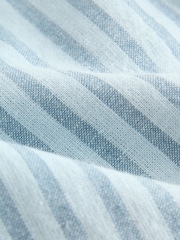 Light Blue Stripe Wide Leg Linen Blend Pull On Trousers (3mths-7yrs) - Image 6 of 7