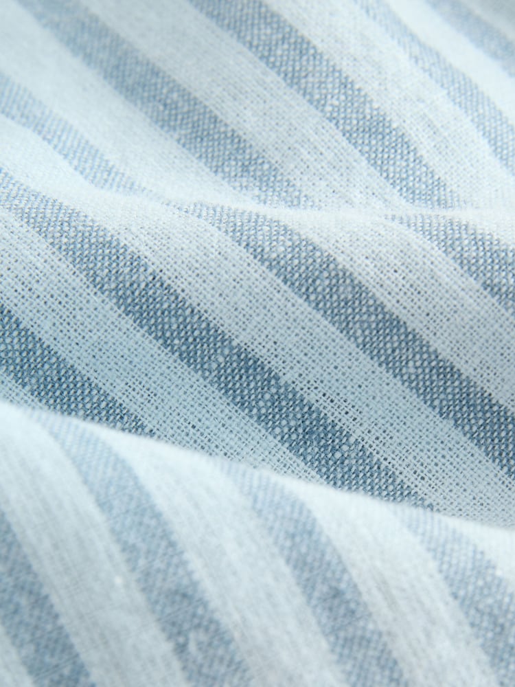 Bleu clair à rayures - Pantalon large en lin Blend à enfiler (3mois-7ans) - Image 6 of 7