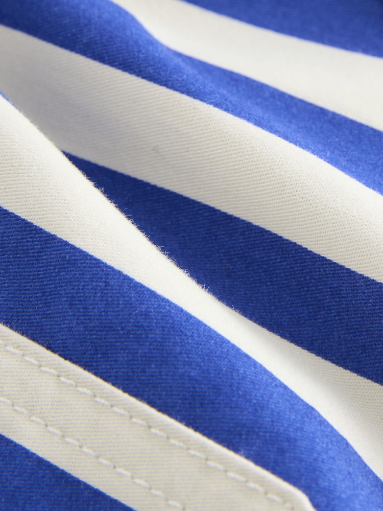 Blue/White Stripe Side Pocket 100% Cotton Pull On Trousers (3mths-7yrs) - Image 8 of 8