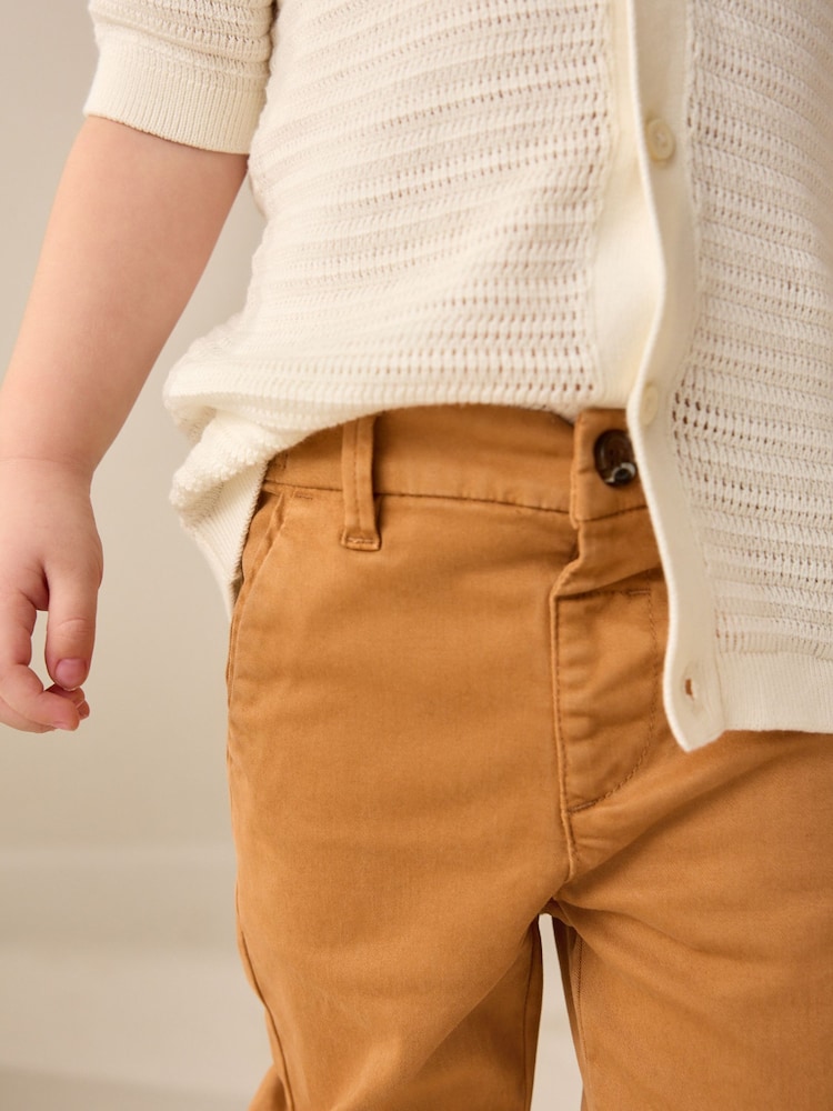 Orange pâle - Pantalon chino extensible (3mths-7yrs) - Image 4 of 8