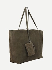 Off The Hook Green Lauryn Shopper Suede Tote Bag - Image 2 of 6