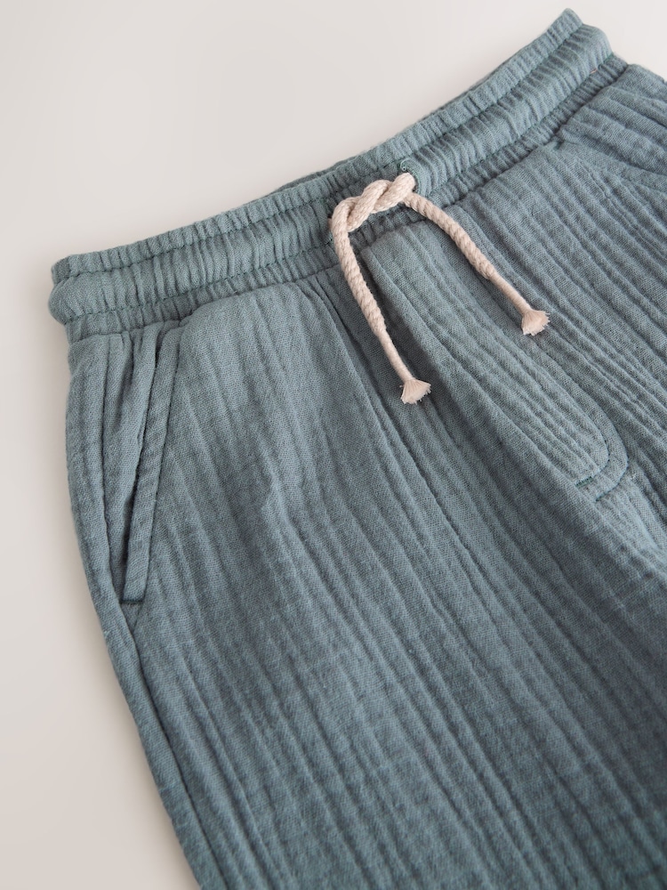 Azul - Pantalones de algodón 100% de textura suave (3meses-7años) - Imagen 8 de 8 Azul - Pantalones de algodón 100% de textura suave (3meses-7años) - Imagen 8 de 8