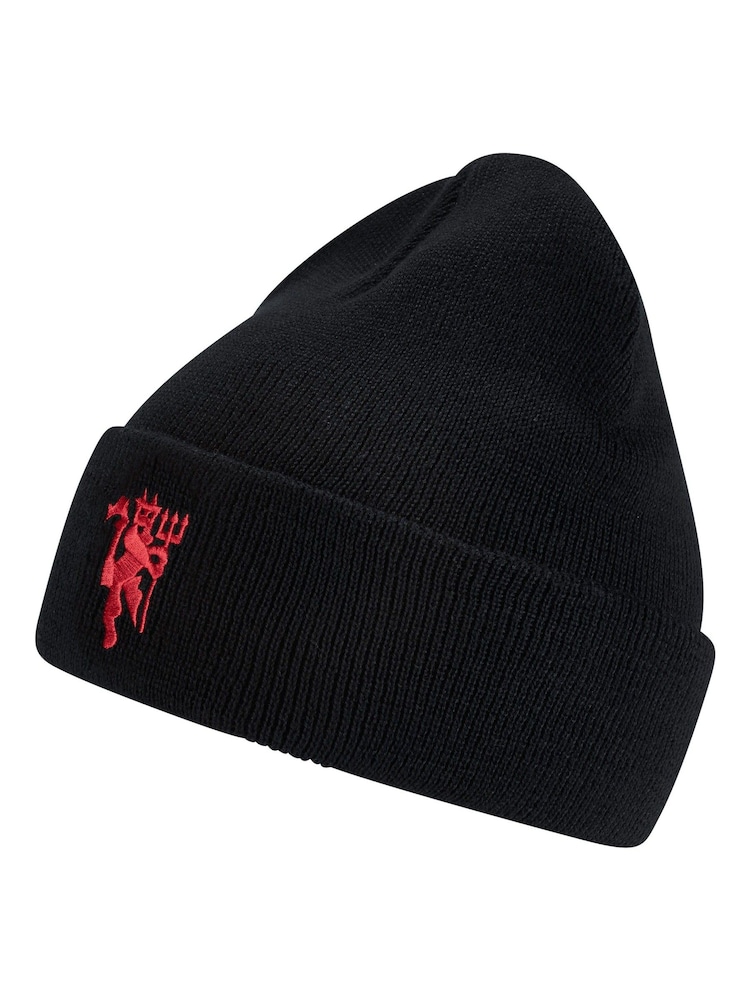 adidas Black Manchester United Woolie Hat - Image 1 of 2