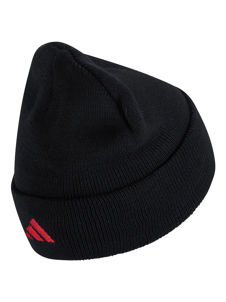 adidas Black Manchester United Woolie Hat - Image 2 of 2