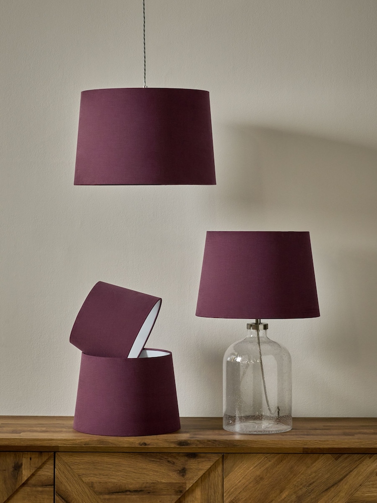 Plum Purple Lamp Shade Ceiling Light - Image 1 of 3