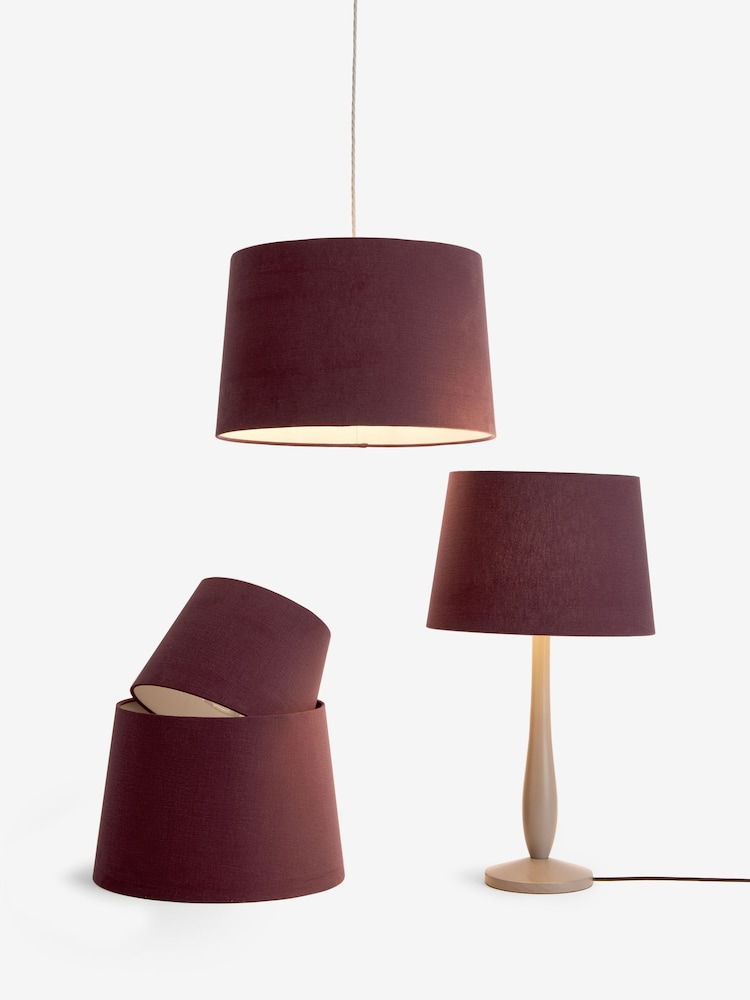 Plum Purple Lamp Shade Ceiling Light - Image 3 of 3