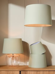Sage Green Lamp Shade Ceiling Light - Image 1 of 4