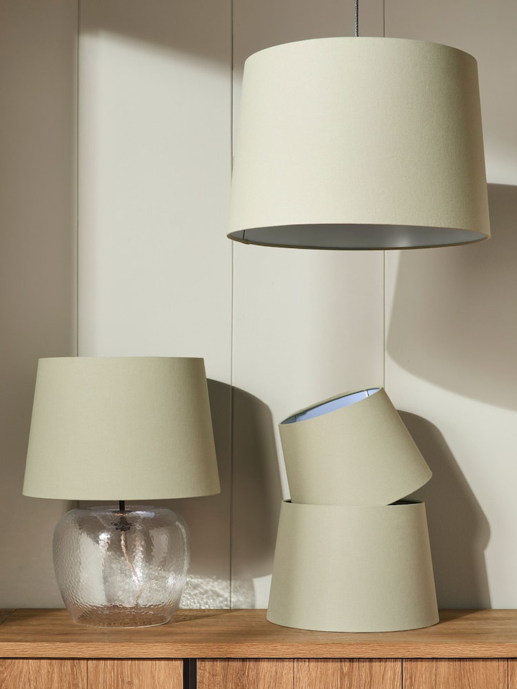 Sage Green Lamp Shade Ceiling Light - Image 2 of 5 Sage Green Lamp Shade Ceiling Light - Image 2 of 5