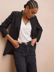 Nieuw wit - V-Neck Cap Sleeve T-Shirt - Image 1 of 1