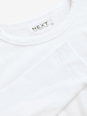 New White 100% Cotton Long Sleeve T-Shirt - Image 6 of 7