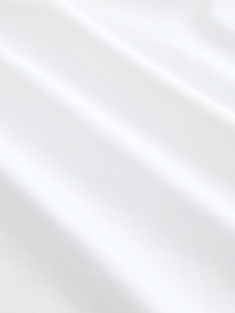 New White 100% Cotton Long Sleeve T-Shirt - Image 7 of 7
