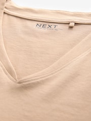Neutral V-Neck Cap Sleeve T-Shirt - Image 6 of 7