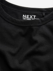 Noir - 100{T-shirt à manches longues en coton - Image 6 de 8