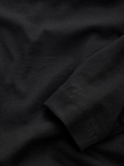 Noir - 100{T-shirt à manches longues en coton - Image 8 de 8