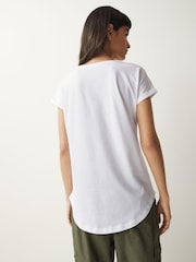 Multi - 100% Coton Col en V Mancherons T-shirt 3 Pack - Image 4 de 9