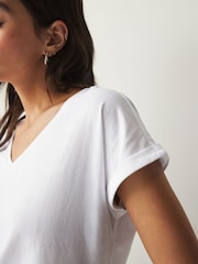 Multi - 100% Coton Col en V Mancherons T-shirt 3 Pack - Image 5 de 9