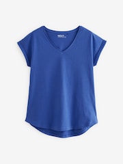 Multi - 100% Coton Col en V Mancherons T-shirt 3 Pack - Image 6 de 9